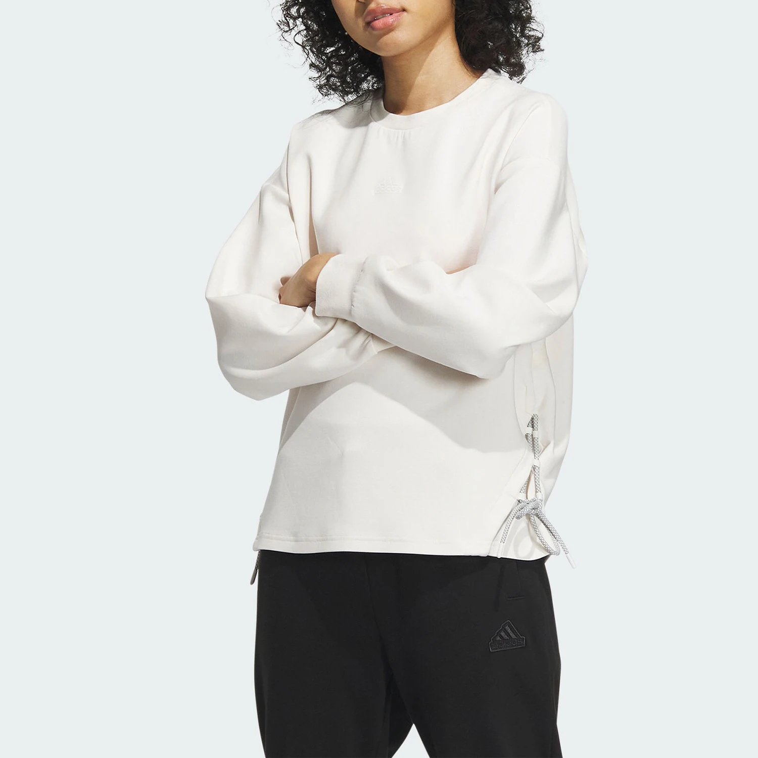 

Adidas genuine New Women's Sport Casual Knit Round Neck Hoodie IM8953