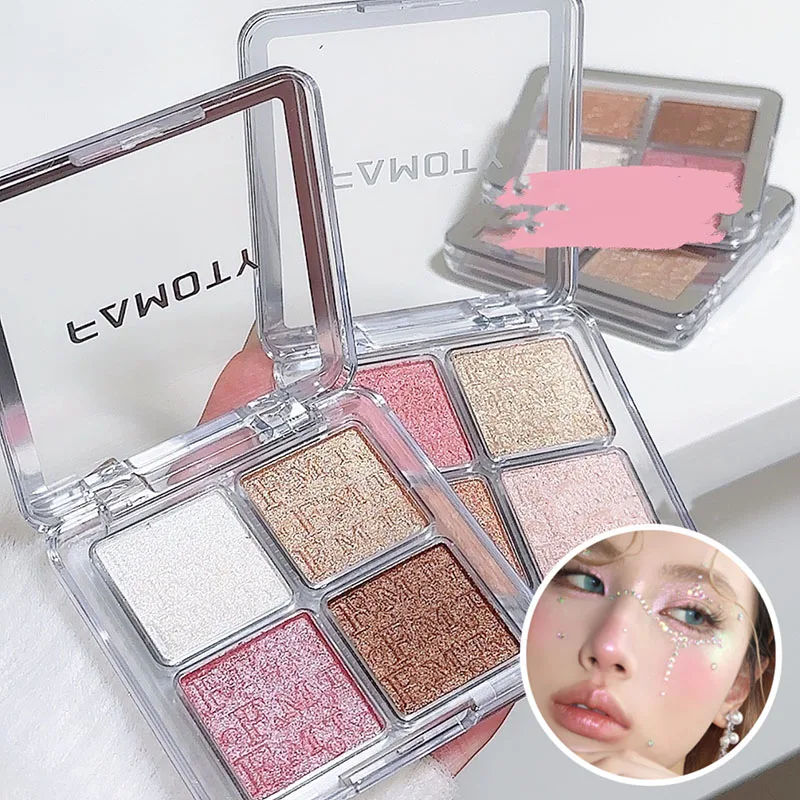 4 Color Highlighter Powder Palette Diamond High Gloss Shine Fairy Powder Bronzers Contour Face Body Illuminator Makeup Cosmetics