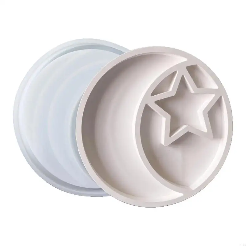 

Practical Flexible Silicone Mould for Star and Moon Shaped Storage Trays Portable Accessory for Home Craft Supplies 964A