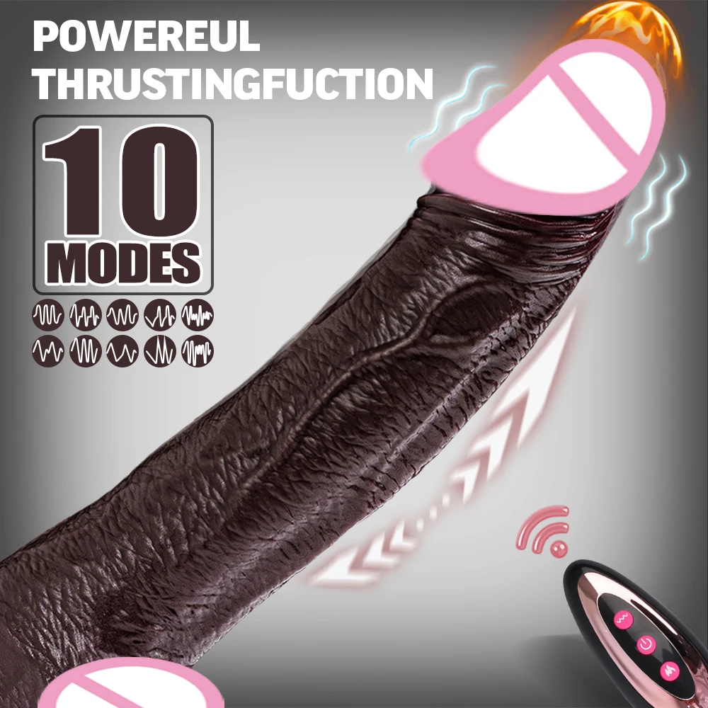 Realistic Telescopic Dildo Vibrator Gode Heating G-Spot Anal Vagina Penetration Massager Masturbator Female Sex Toys Adult Shop