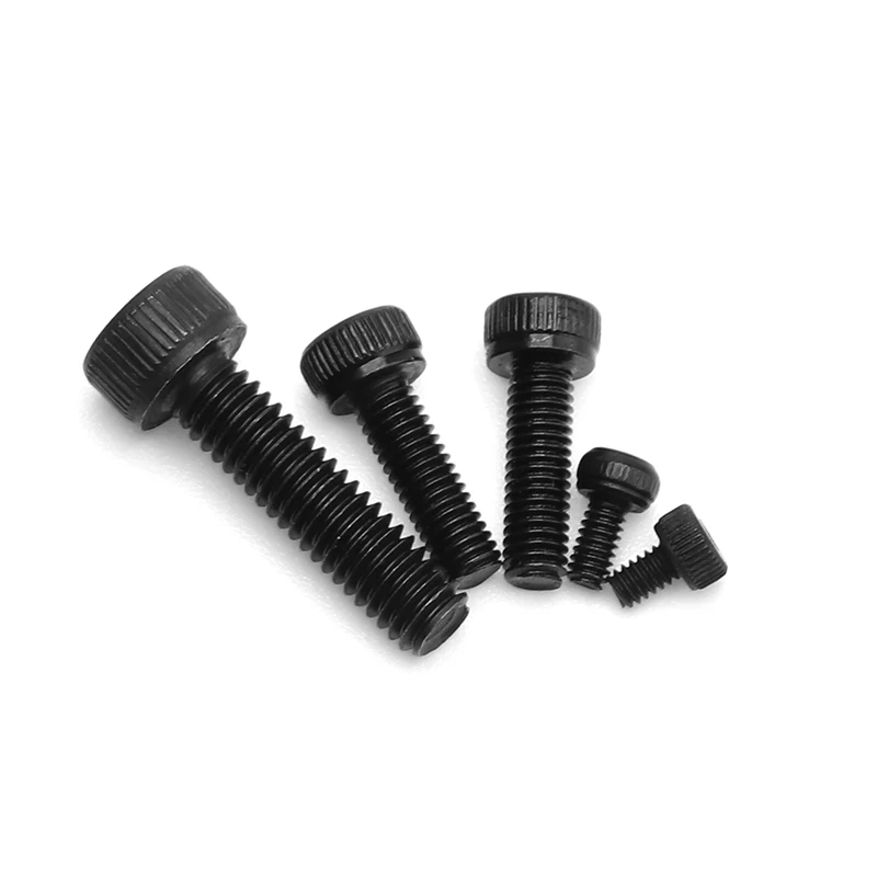 10/50PCS Screws Allen Head Screw M2 M3 M4 M5 Carbon Steel Black Hexagon Bolt with Cylindrical Head Screw For Household Tools