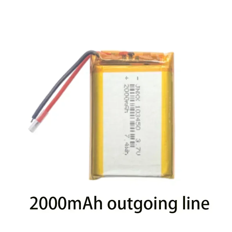 3.7V 103450 Polymer Lithium Battery  2500 MAh Rechargeable 103450 Polymer Battery for MP5 Toys Cameras  GPS  Bluetooth  Speakers