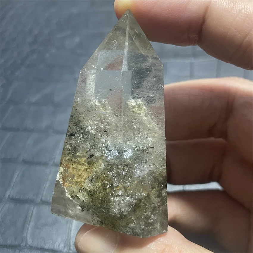 Natural Stone Crystal Tower Green Phantom Wand Point Decor Polished Obelisk Healing Gift Reiki Feng Shui