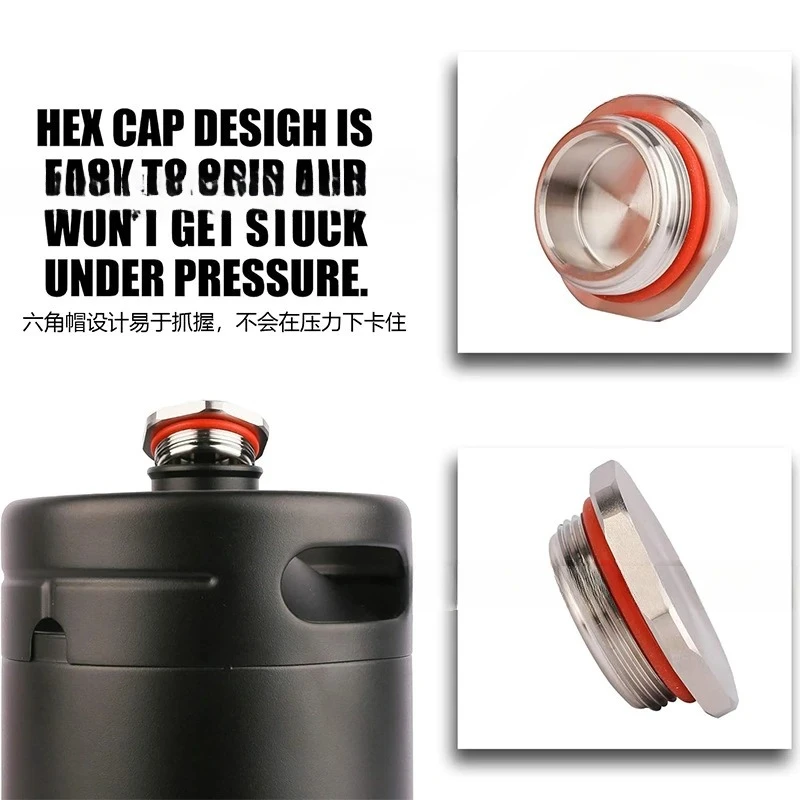 Pressurized 304 stainless steel bucket double-layer thermal insulation portable distributor system