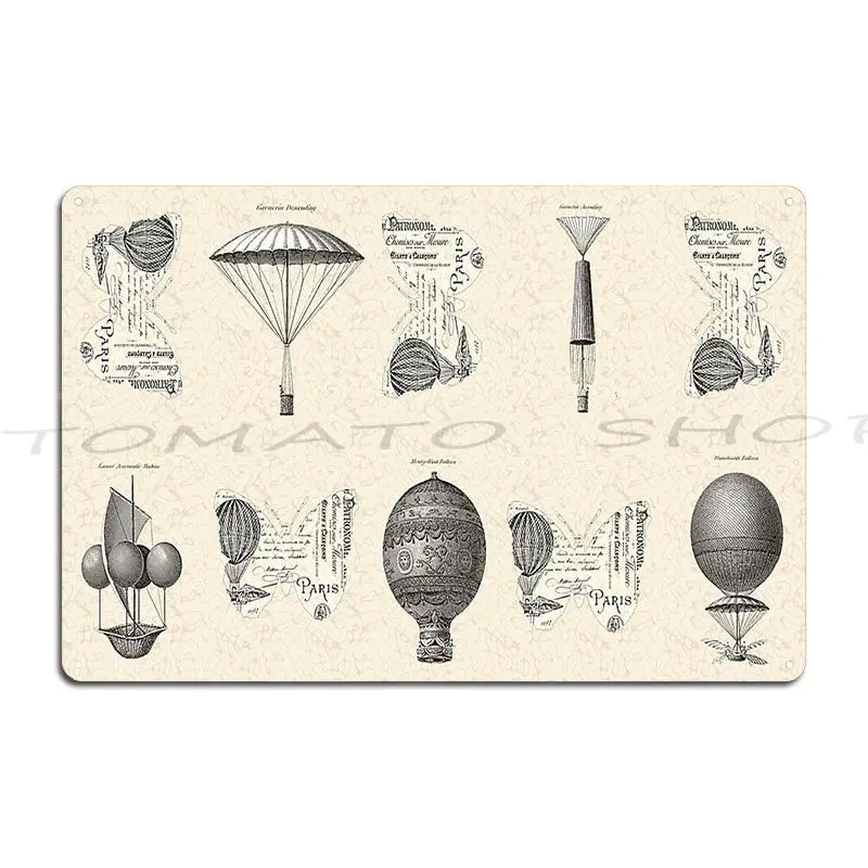 Flight 1962 Parachute Patent Sky Diving Metal Signs Cinema Custom Mural Wall Custom  Tin Sign Poster