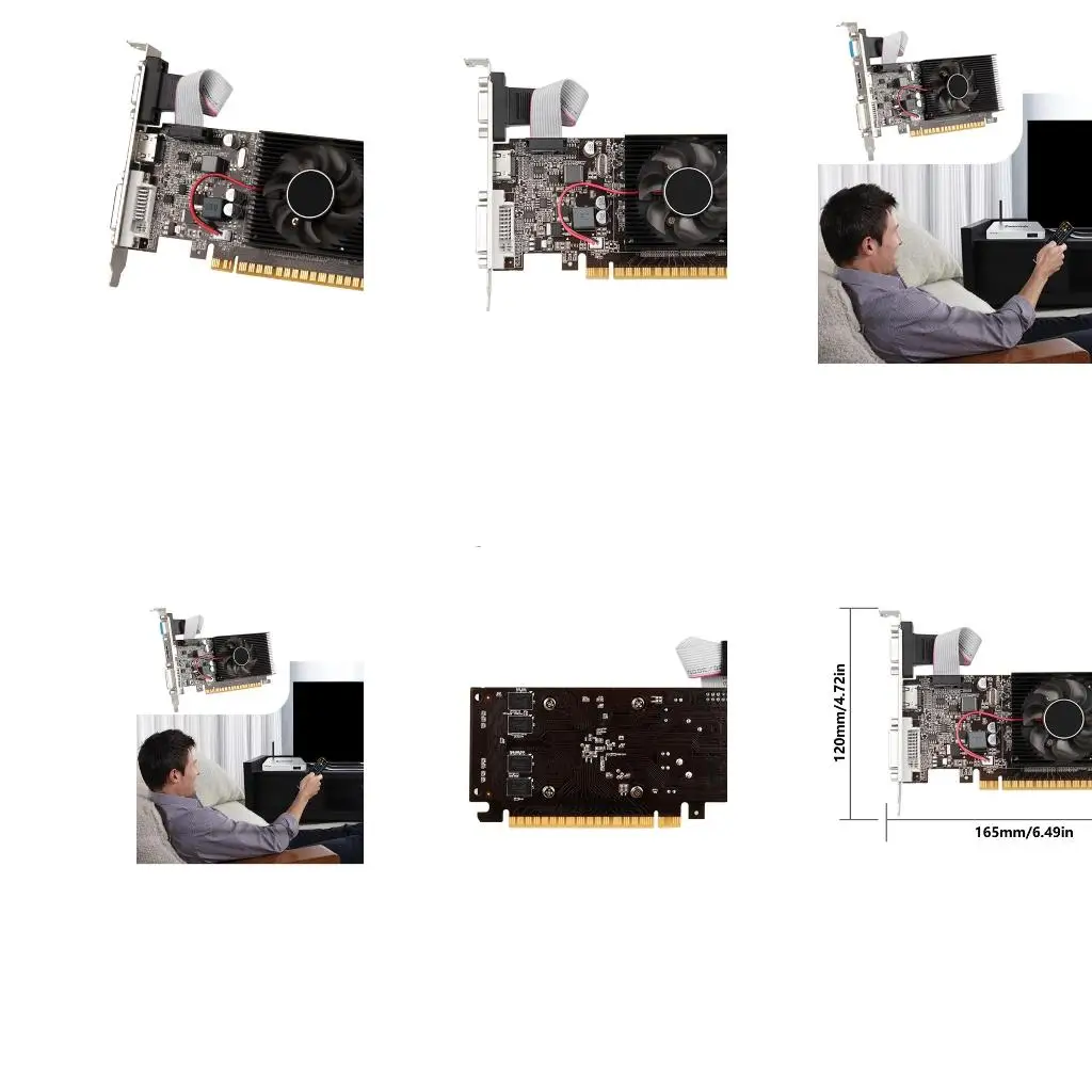 

GT610 2GB Graphics Card 610 2G DDR3 64bit Graphics Card for Business Office PCIE A4WF