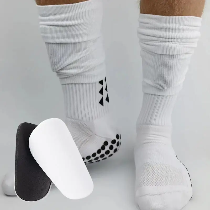 XS/S ฟุตบอล Shin Pad สวมใส่ Shock Absorbing ขา Protector น้ําหนักเบาแบบพกพาฟุตบอลการฝึกอบรม Shank Board 1 คู่