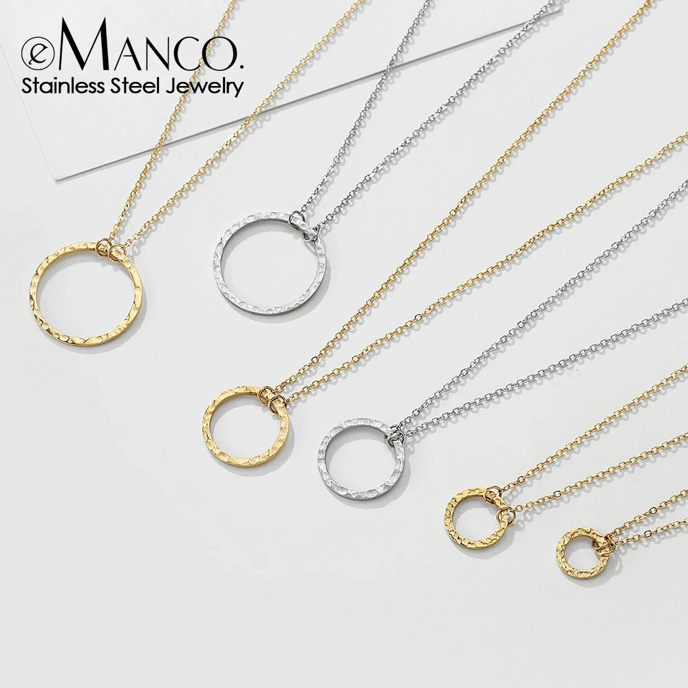 Collier classique authentique EManco, design rond creux, pendentif de luxe élégant, cadeau surprise pour le Memorial Day, fourniture d'usine