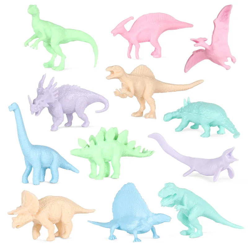 Simulated Solid Jurassic Dinosaur Model Mini Macaron Triceratops T- Rex Dinosaur Toy