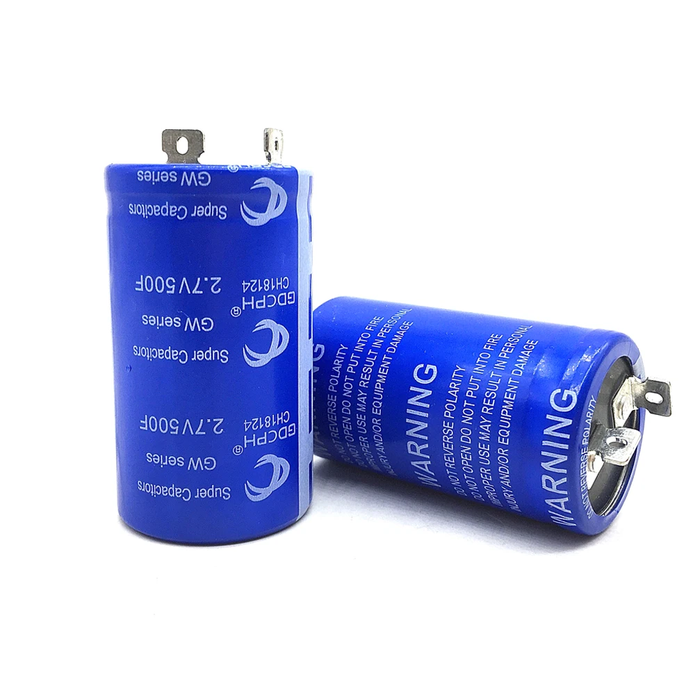 New 2.7V 500F Farad Capacitor Super Capacitor High Current Super Farad Capacitor Back-up Power Supply Automotive Rectifier Part