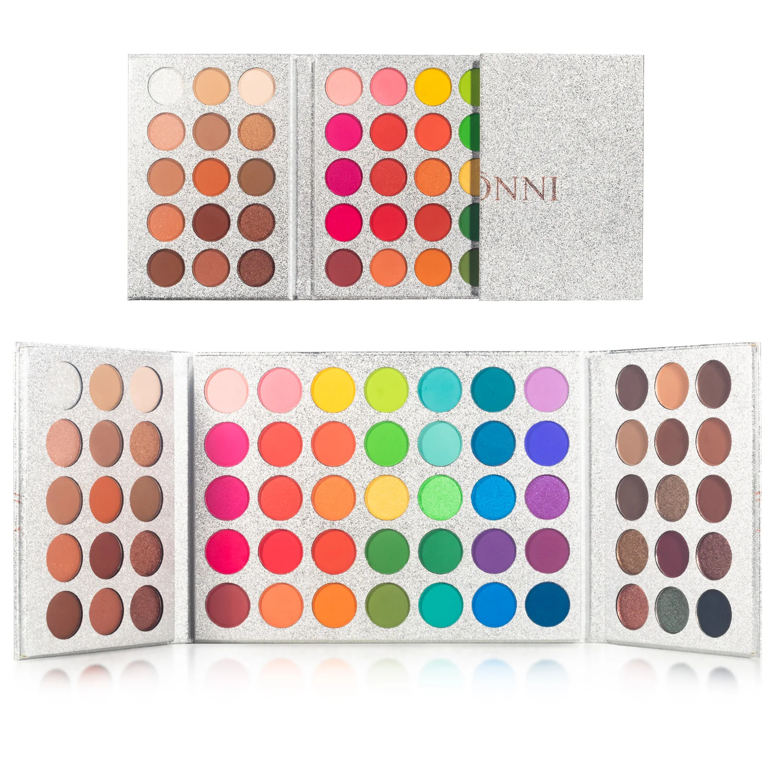 VERONNI 65 Colors Eyeshadow Palette Colorful Eye Shadow Makeup Set High Pigment Shimmer Matte Glitter Pro Bright Eyeshadow Kit