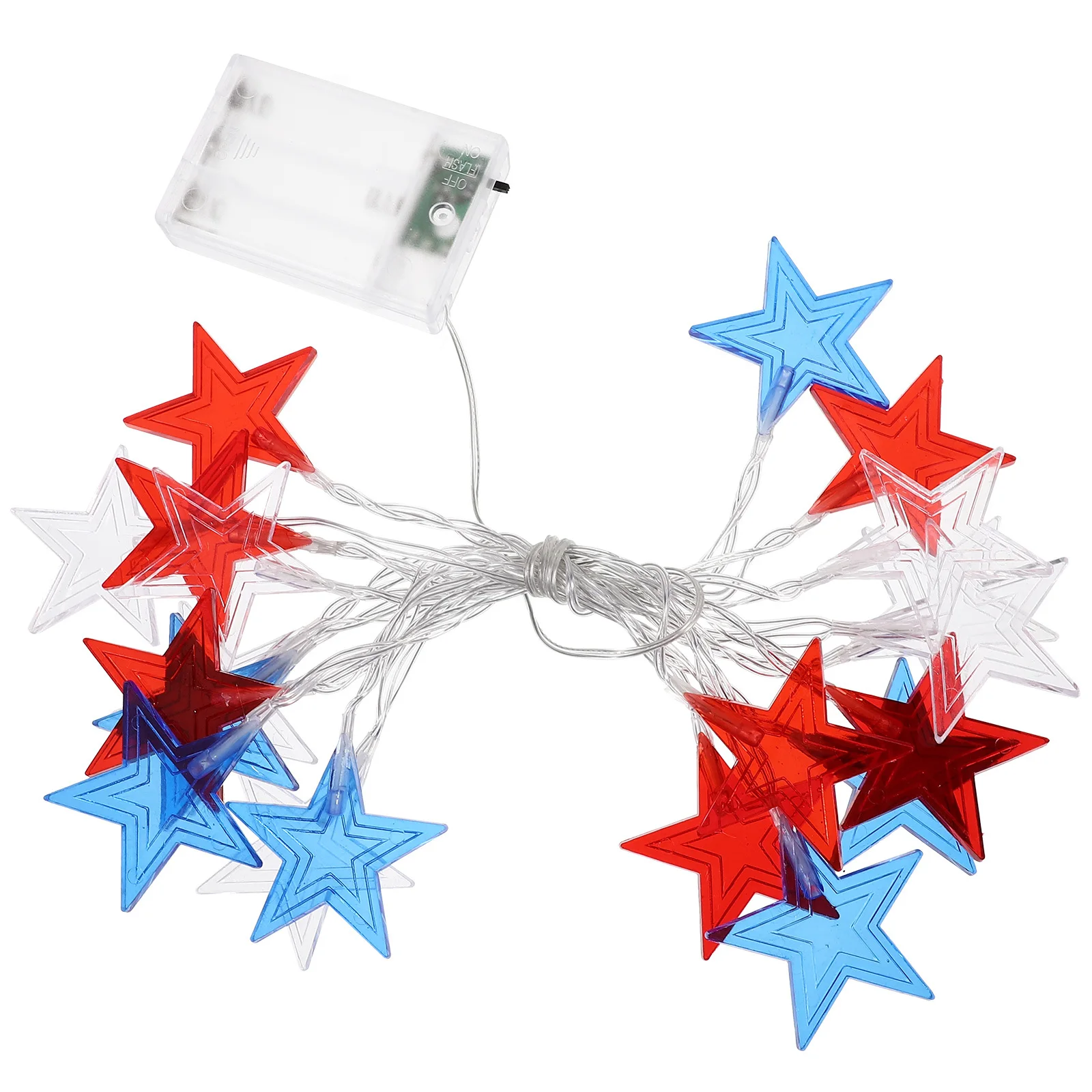 

Star String Lights Powered Led String Light For July Fourth Indoor Outdoor Party Decor Red White Blue Patriotic