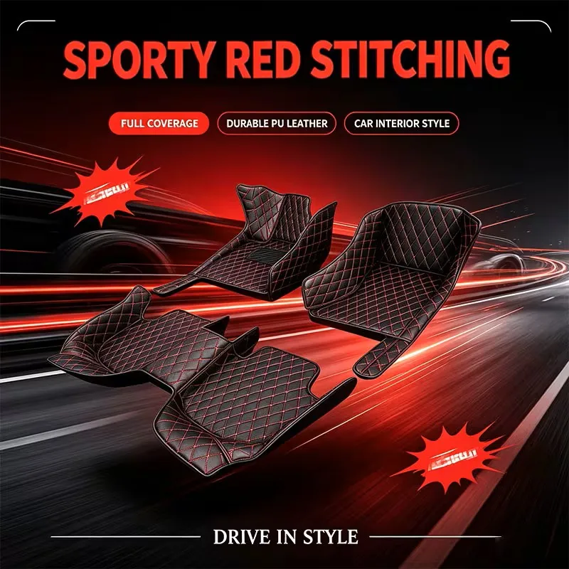 Für BMW F20 2012~2013 (LHD) | PU-Leder-Material | Verbesserte Fahrzeug-Innenausstattung Hochwertige Auto-Fußmatten – Detail 1