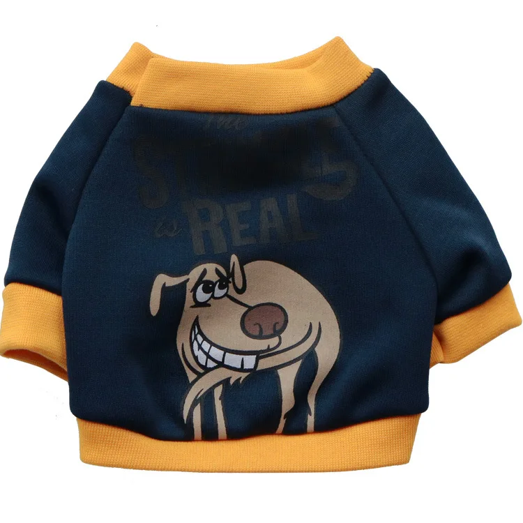 

Factory Pet Dog Cat Clothing Wholesale, "On the Way" Fleece T-Shirt for Small Breed Teddy, Autumn Winter Warm Apparel