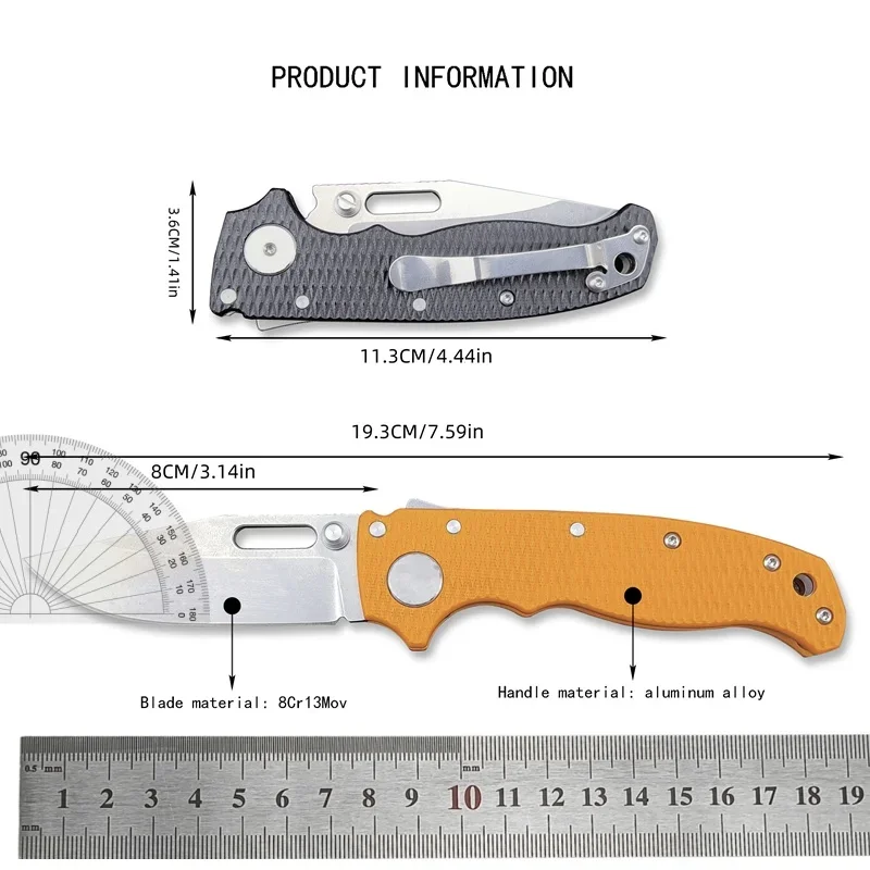 DEMKO AD20 Folding Pocket Knife G10 Handle Tactical Hunting Fishing 8Cr13Mov Self Defense Survival Outdoor EDC Folding Knife