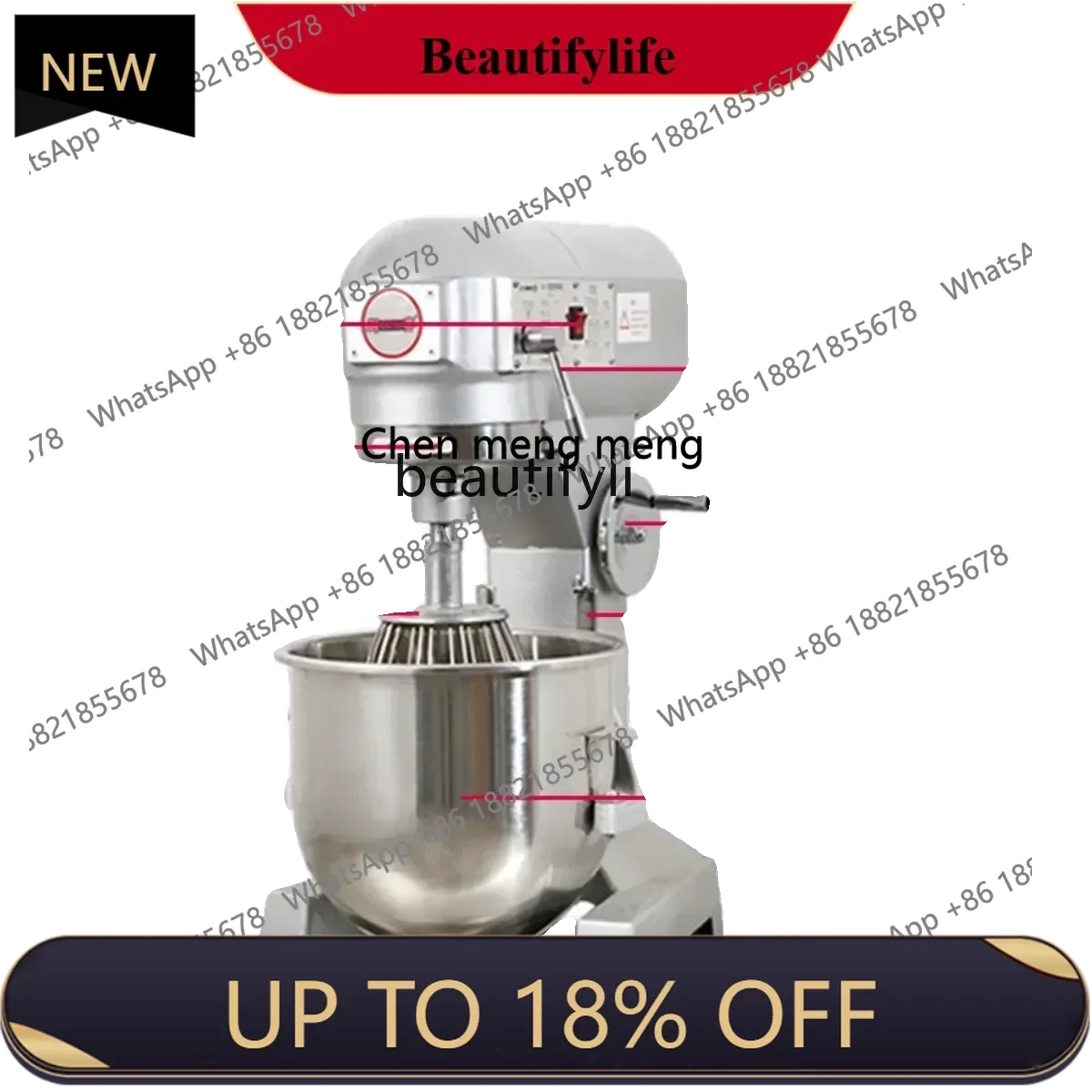 

A06 Commercial b15B20 Egg Beater Kneading Filling Cream Noodles Three Multifunctional Powerful Blender