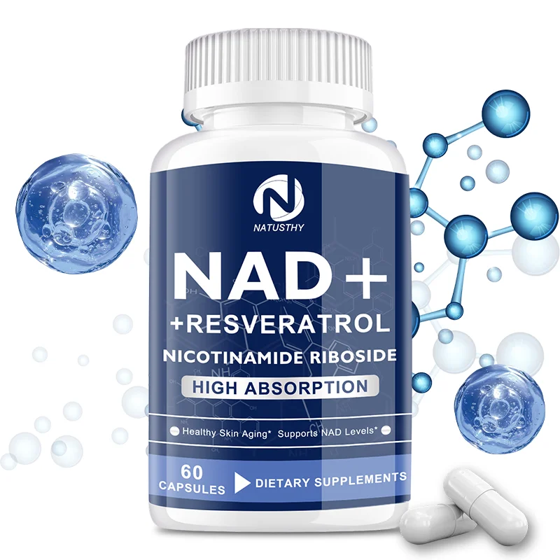 1000mg NAD+ 500mg Resveratrol Supplement - Anti-aging, Energy Boost, Cell Repair, Skin Health, Improve Brain Cognition