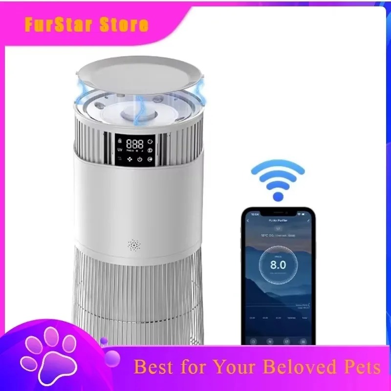 FurStarIntelligent Negative Ion Pet Air Purifier WIFI Home Dehumidifier Formaldehyde Removal PM2.5 Filter Net Timed Silent Desig