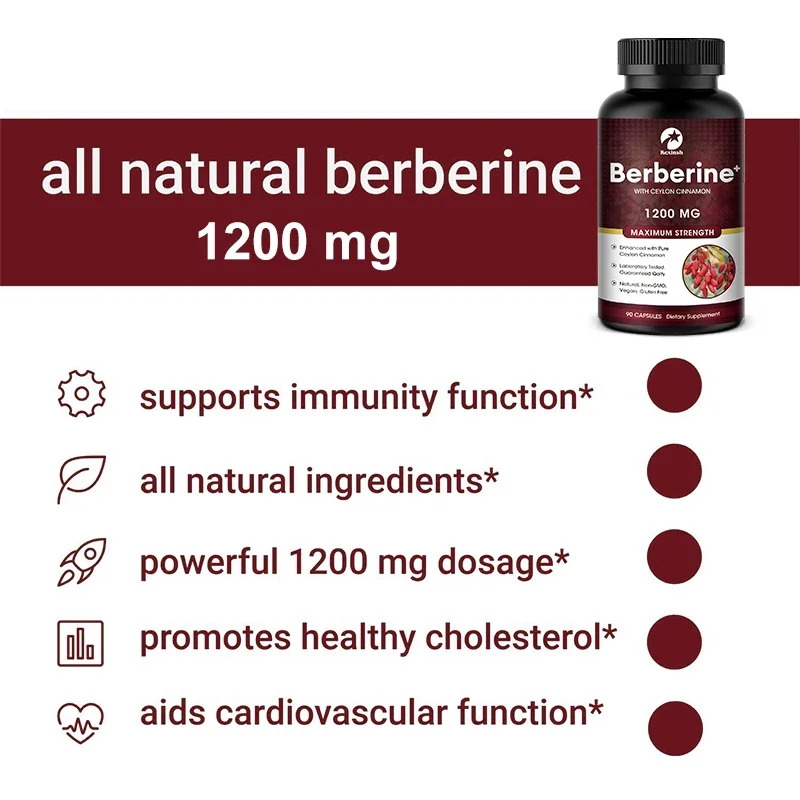 Berberine Capsules Ceylon Cinnamon Turmeric Bitter Melon Extract Milk Thistle To Support Glucose Balance Liver Health Digestion