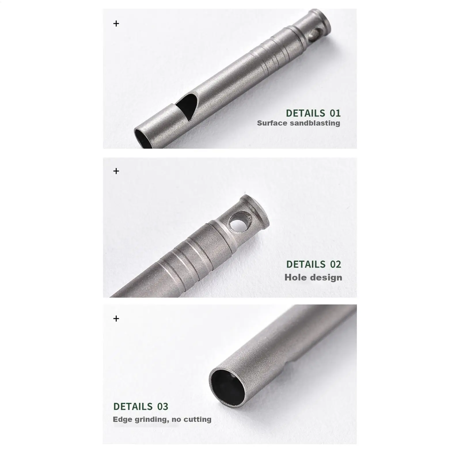 سبائك التيتانيوم صفارة إنقاذ بصوت عال صافرة طوارئ المهنية الإنقاذ والعتاد المفاتيح للتخييم والمشي لمسافات طويلة وصيد القوارب #6