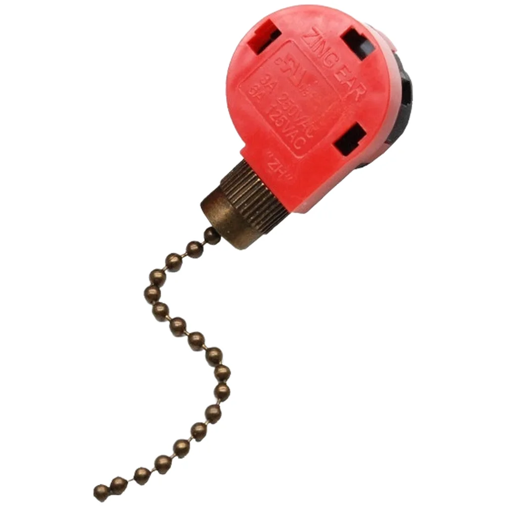 4-Speed Ceiling Fan Pull Chain Switch 3A 250VAC 6A 125VAC UL Certified Bronze Plastic Speed Regulator for Fans and Lights