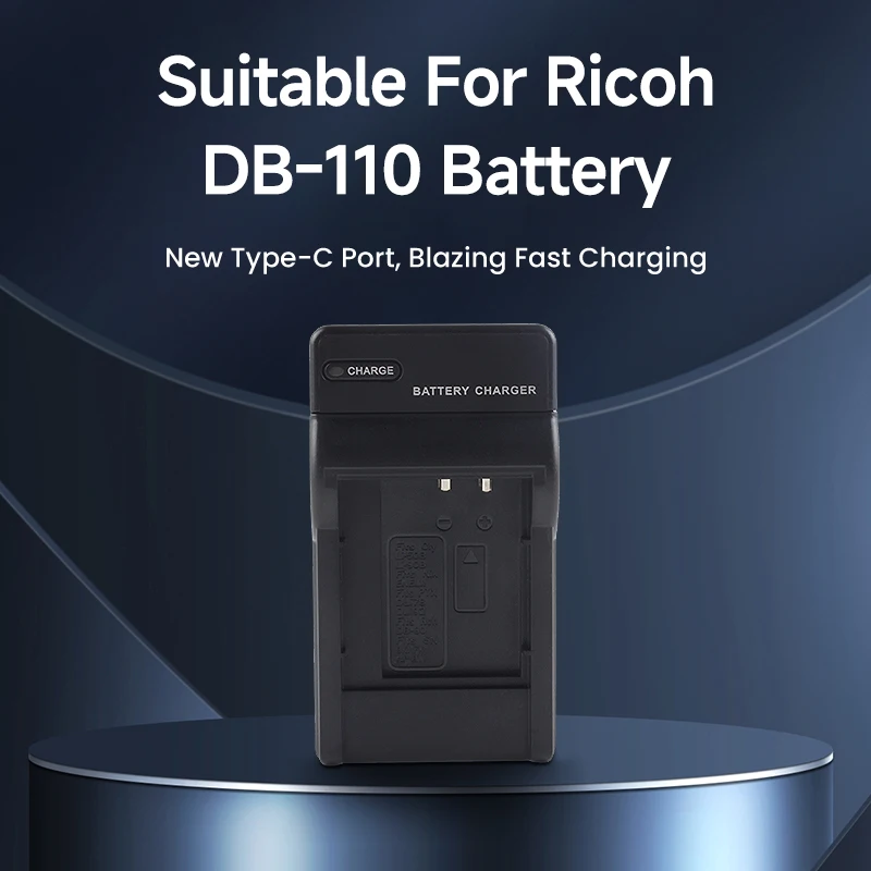 DB-110 Type-C Fast Charge Battery Charger for Ricoh GR Series Lightweight Portable Outdoor Travel Photography Use