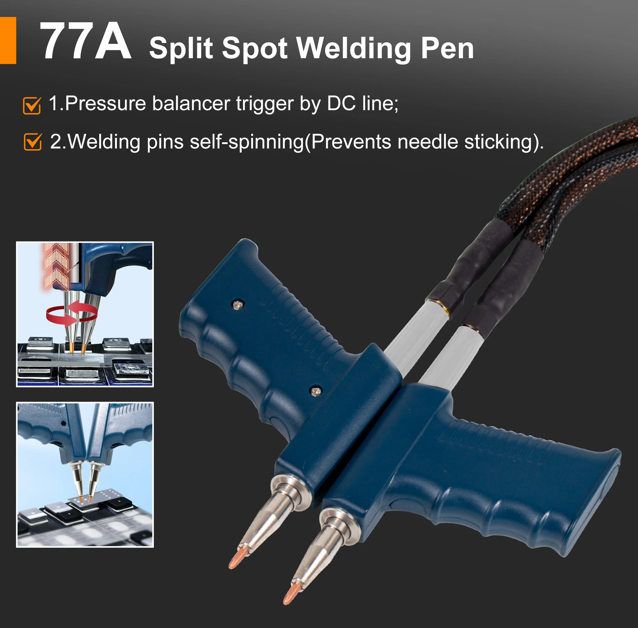 77A Split Handheld Mobile Spot Welding Pen for  Battery Match 801H/811A/811H Spot Welding Machine