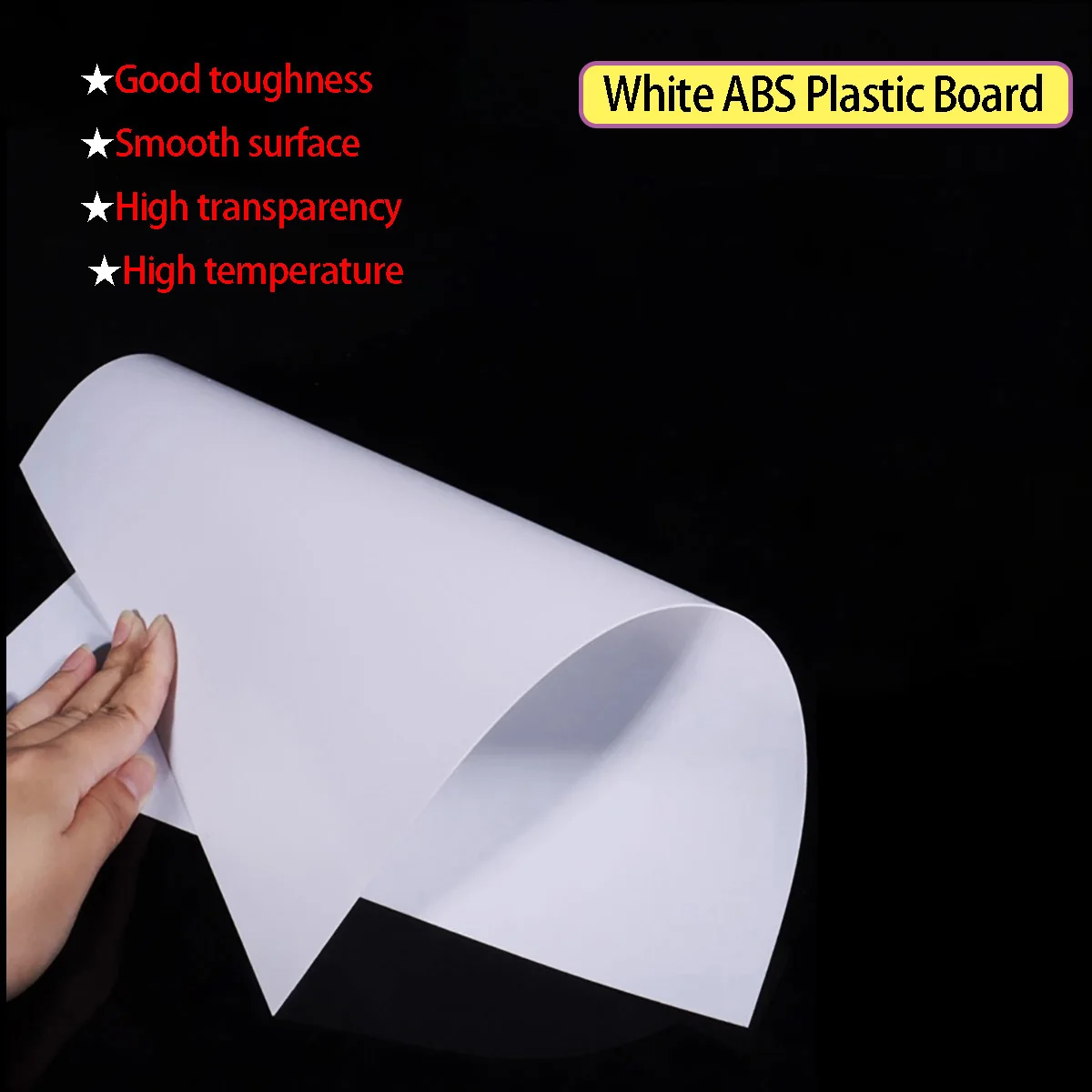 White ABS Board Model Modification Board Thickness 0.5mm 0.8mm 1mm 1.5mm2mm 3mm 4mm 5mm Customized DlY Hard Plastic Sheet