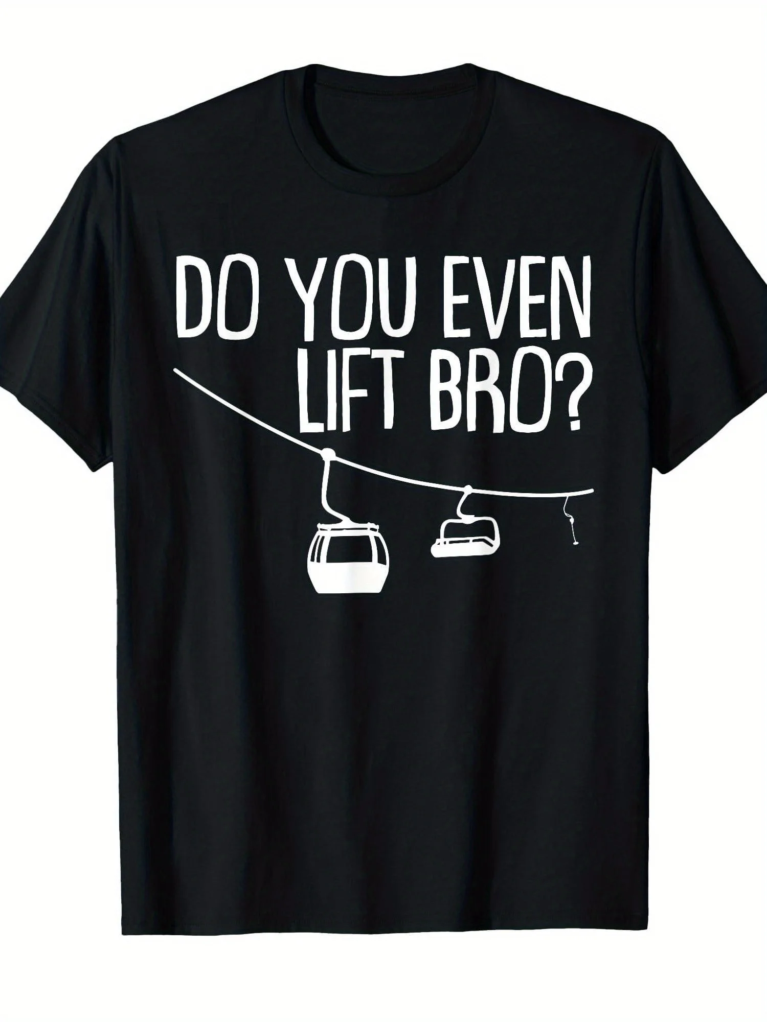 Men's & Women's Skiing & Snowboarding T-Shirt -Cotton Soft Breathable Short Sleeve with Snowboarder&Skier Graphic Print