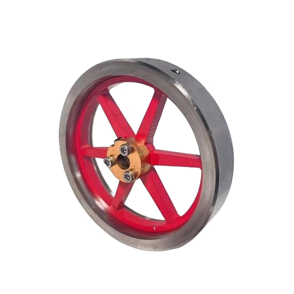 Inertia Wheel 6mm Bore Metal Flywheel Silver edged Electroplated Texture Engine Model Accessory Aluminum Alloy Tourbillon