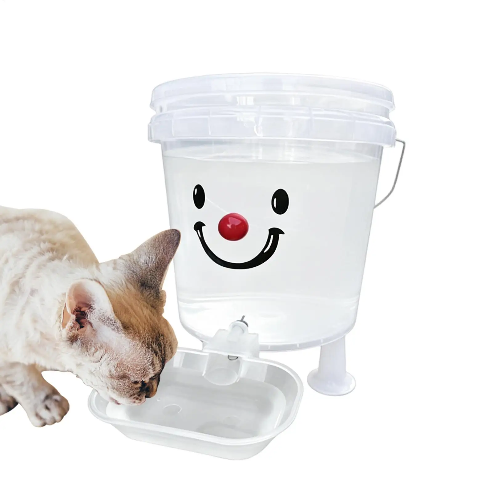 Automatic Dog Water Dispenser Large Capacity Leakproof Visual Bowl for Puppy Pets Indoor Outdoor Dorm Travel Home