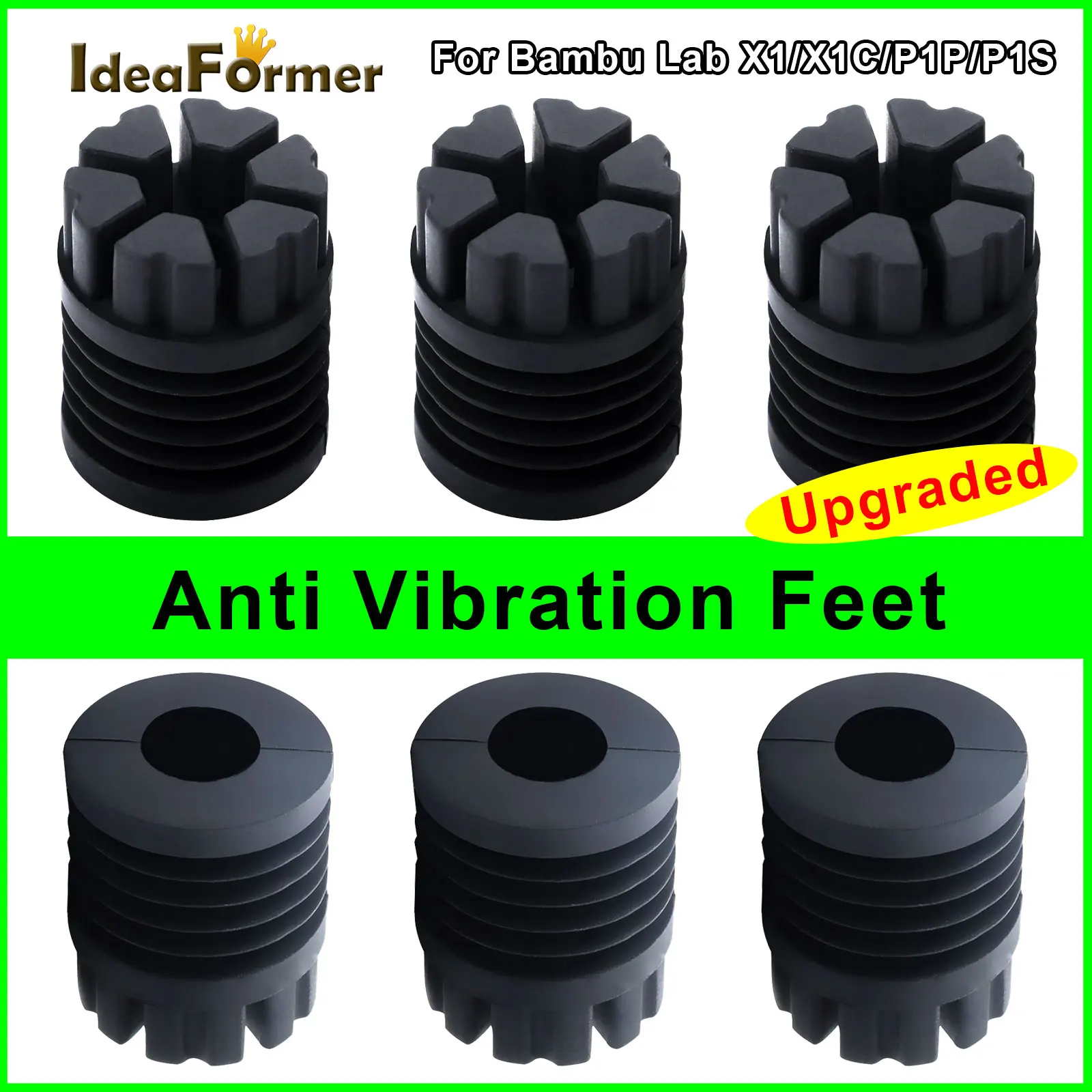 

Upgraded For Bambu Lab P1P/P1S Anti Vibration Feet Pad Anti-slip Anti-Shock Dust-proof Rubber Foot Pad Bamboo Bambulabs X1/X1C