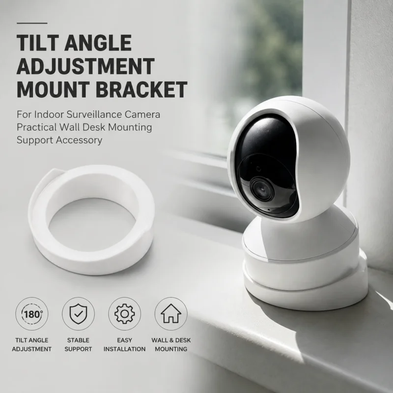 Tilt Angle Adjustment Mount Bracket for Indoor Surveillance Camera Practical Wall Desk Mounting Support Accessory