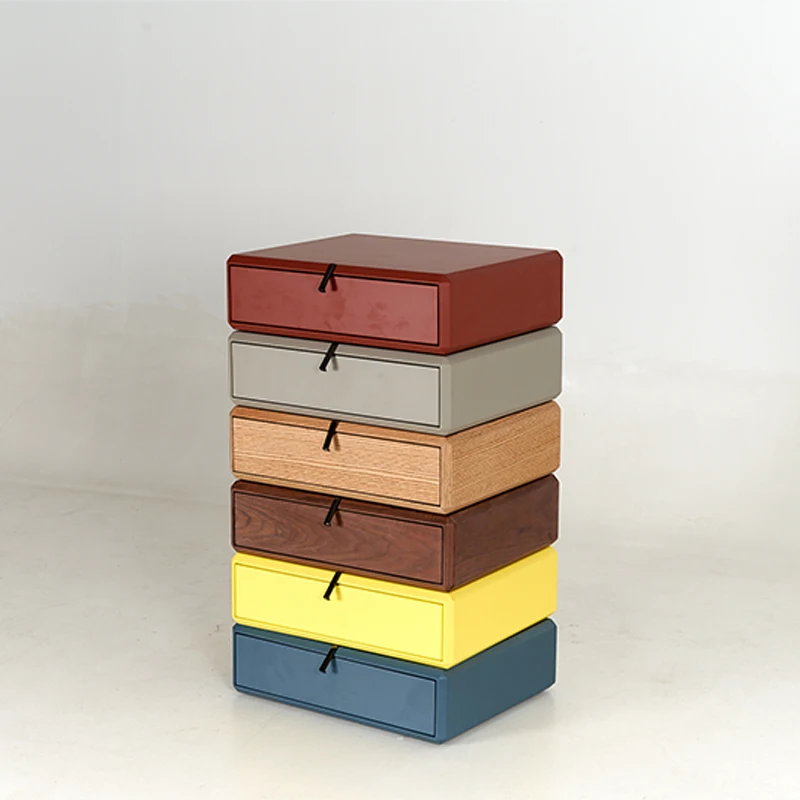 

New listing color drawer cabinet high quality storage bedside table rotating bedside table