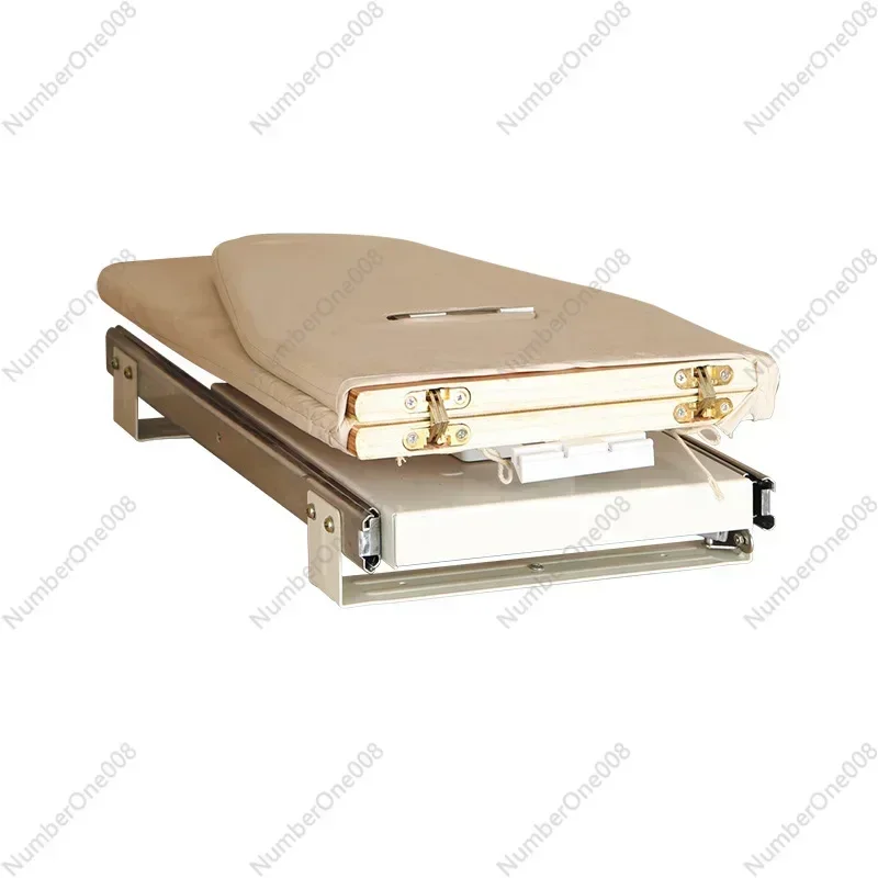 

Foldable Aluminum Ironing Board with Rotary Stand & Built-in Clothes Rack, Retractable Space-Saving Design for Home Laundry