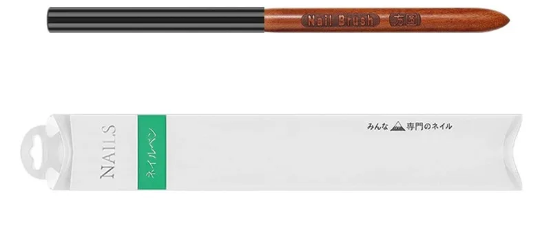 1PC Acryl Nagel Pinsel Stift für Pulver Maniküre Runde Holz Griff Gel Builder Pinsel Werkzeuge – Detail 4