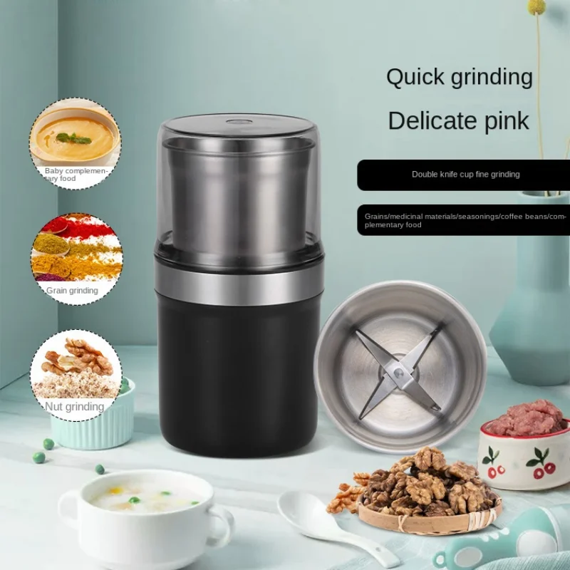 Powerful 110V/220V Electric Coffee Grinders Dry Beans and Coarse Grain Fine Grinding and Pulverizing Machine for Home Use