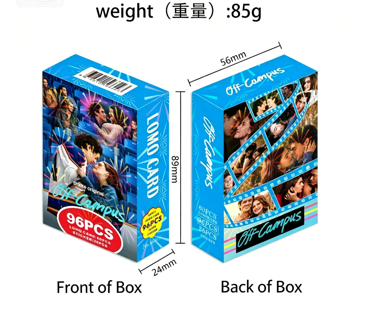 Off Campus LOMO Cards Set 96PCS Photo Cards + Stickers TV Show Merchandise Stationery Gift for Fans
