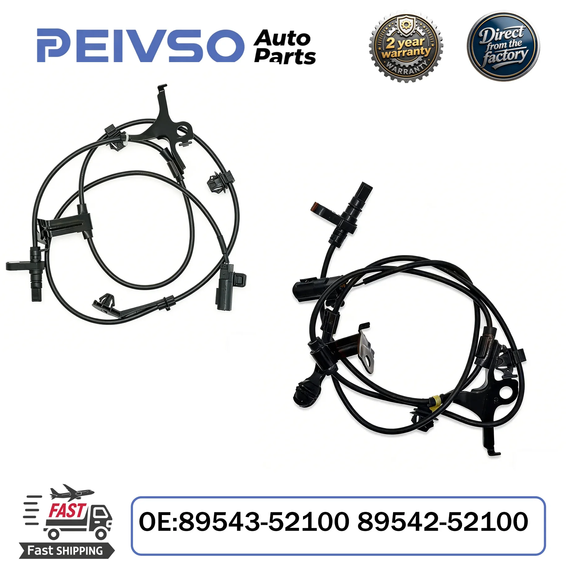 

PEIVSO ABS Speed Sensor 89543-52100 89542-52100 For Toyota Prius C 2012 2014-2018 L4 1.5L Front LH/RH 8954352100 8954252100