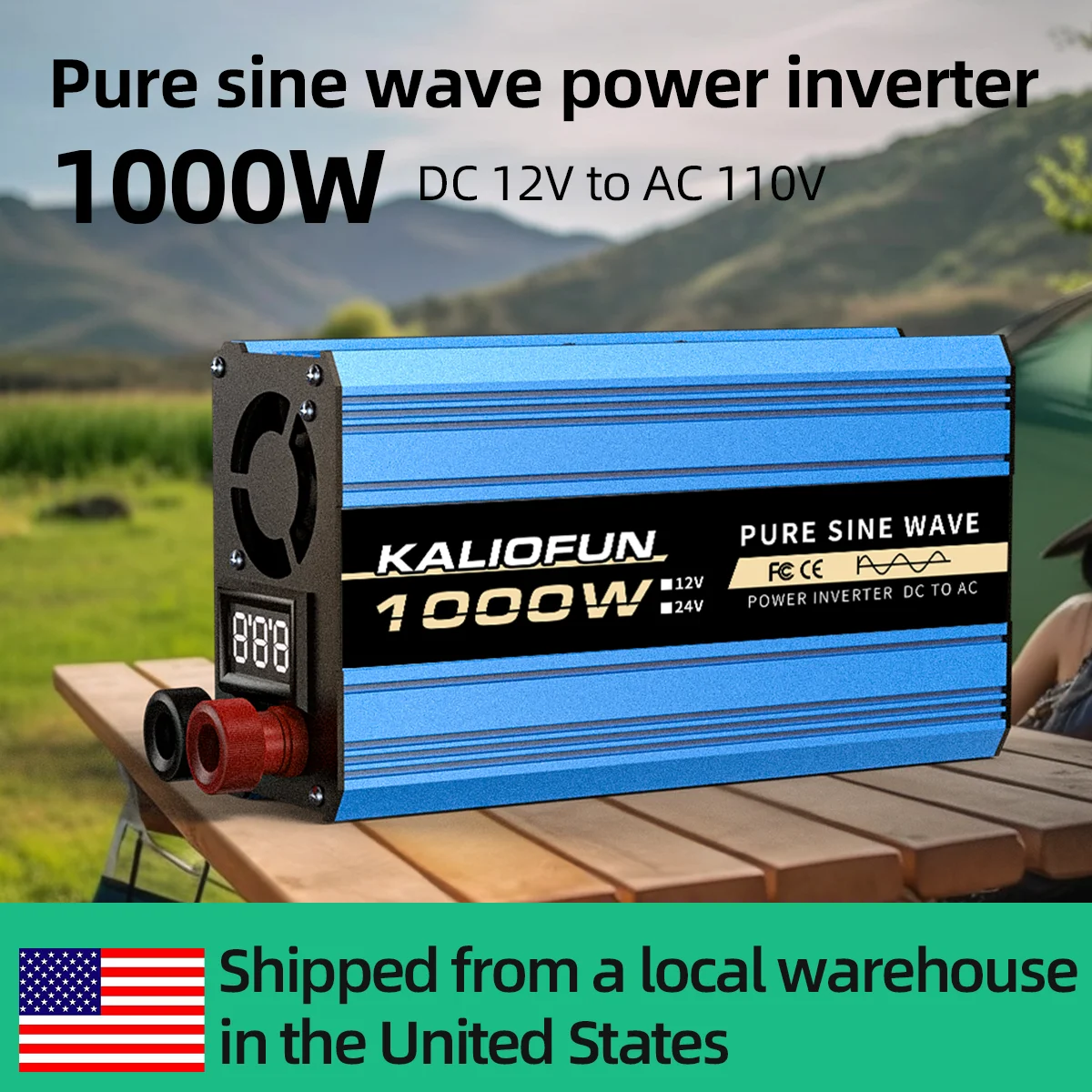 

High-Efficiency Pure Sine Wave Inverter US Standard 12V to 110V 1000W-10000W Car Home Emergency Converter Kaliofun