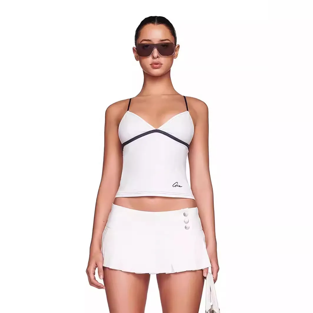 

Регулируемая майка V-Ne, женская летняя модная универсальная внутренняя и верхняя одежда, простой жилет с ремешками