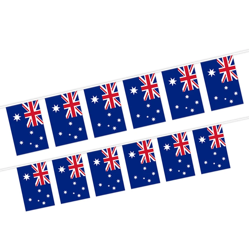 EOODLOVE Flag Australian Flag 20 Faces 14cmx21cm Polyester High Quality Indoor and Outdoor Australian Decorative Flag