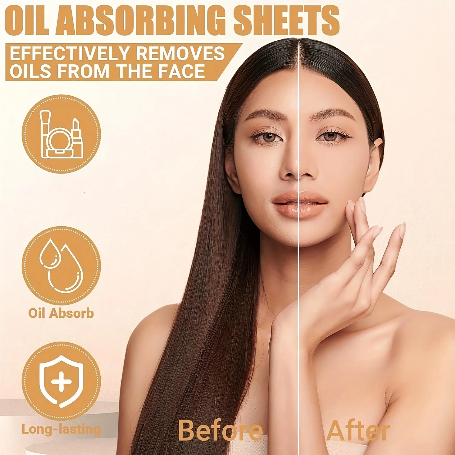 600 ชิ้น/ได้รับการรับรองจากคนดัง เหมาะสำหรับผิวมัน! กระดาษซับมันควบคุมความมันและกระชับรูขุมขนสำหรับบริเวณทีโซนในฤดูร้อน เหมาะสำหรับผิวมัน กระดาษซับมันแบบพกพาพร้อมกลิ่นหอมจากพืช สีผิวสีเบจอ่อน เหมาะสำหรับการฝึกทหารนักเรียน ต้องมีสำหรับการเดินทางกลางแจ้ง