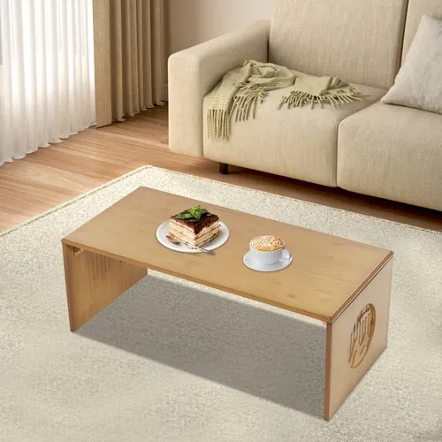 طاولات المقهى طاولة قهوة من الخيزران قابلة للطي لا حاجة للتجميع خفيفة الوزن 13.22 رطلًا سهلة التخزين ومساحة توفير طاولة أرضية #2