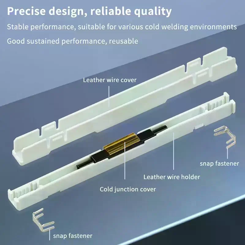 2/5/10setsFiber Mechanical Splice Connector Single Mode Flat Drop Cable Cold Splice Bare Fiber Quick Connection No Heat No