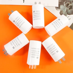 CBB60 커패시터 450VAC 더블 인서트 50/60Hz 전기 교체 공기 압축기 워터 펌프 모터 용 커패시터 시작 커패시터 10 최고의 영업 에어 커패시터 -17