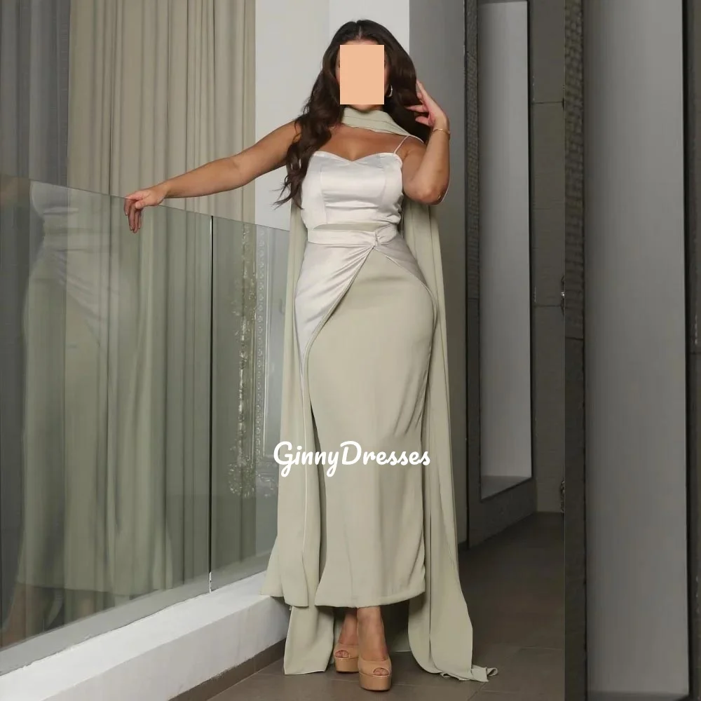 

Customized Prom Dresses Strapless Dresses For Special Events Column Formal Occasion Dresses Ankle-Length Esleeveless Vening Dres