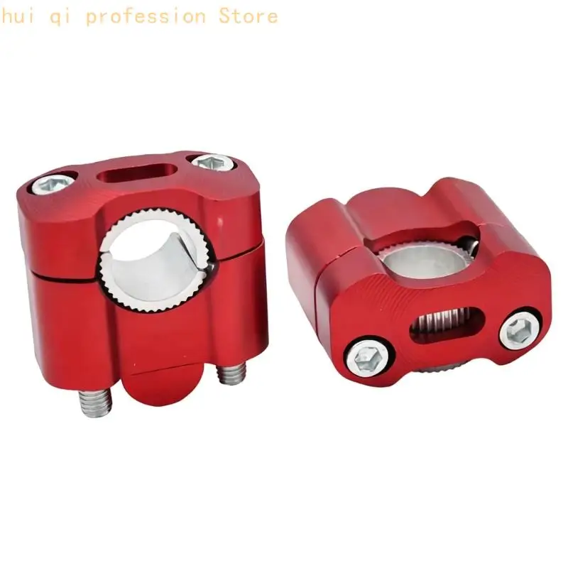 Motorrad-Lenker-Montageklemmenpaar, gezahnter Hebeblock aus bearbeitetem Aluminium mit zwei Schrauben für 7/8 Zoll bis 1-1/8 – Detail 3