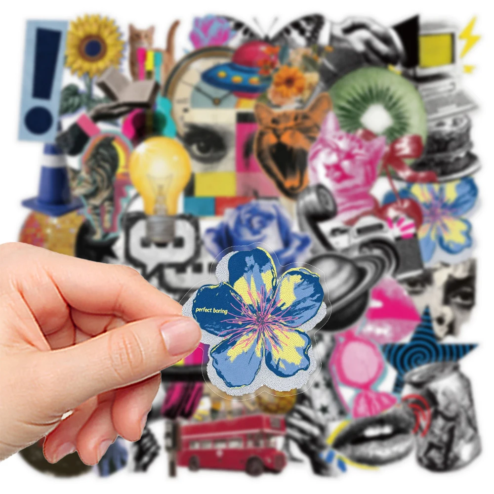 10/30/50pcs Transparent Vintage Y2K Cartoon Stickers Pop Aesthetic Decoration Decals Toys Graffiti Stationery Laptop Phone Case view 4