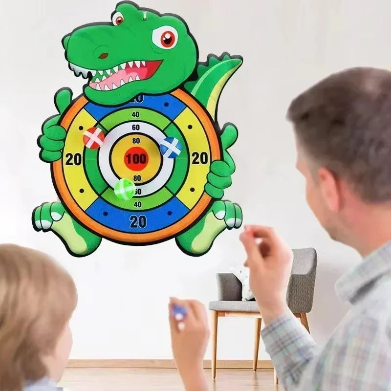 Sticky Ball Dartboard Montessori Throw Sport Slingshot Target Animal Dinosaur Sports Toys Educational Indoor Outdoor Game view 6